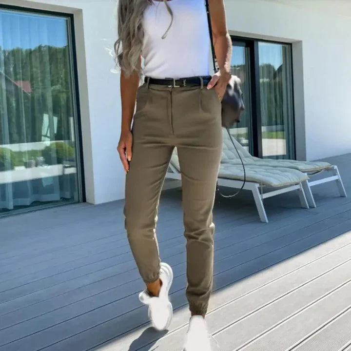 Levoire | Pantalons Stretch Décontractés Pour Femmes armeenavihre vert