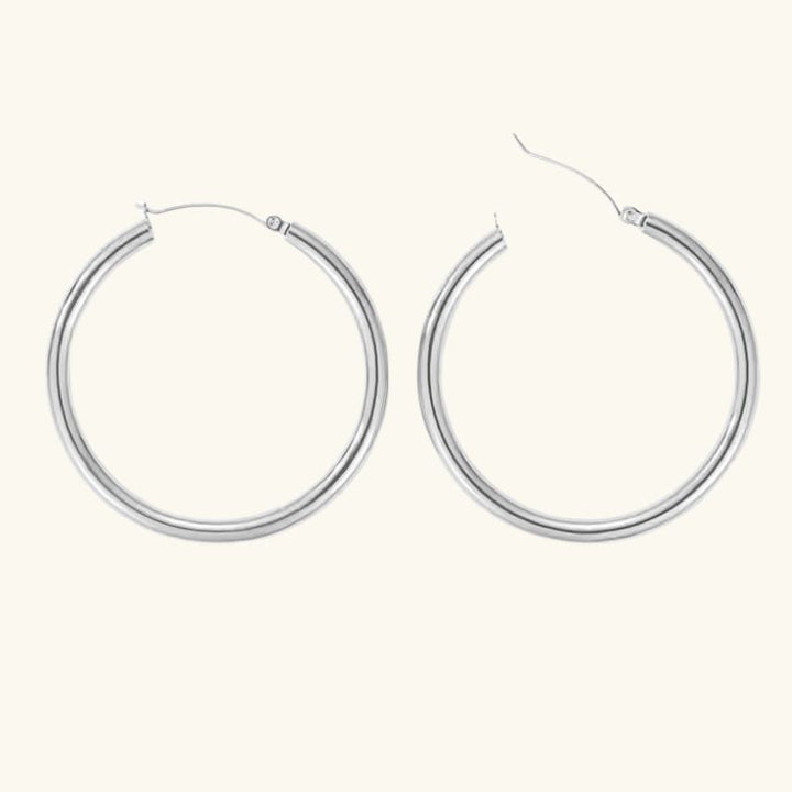 Levoire | Boucles D'Oreilles Rondes Larges Argent 50 mm