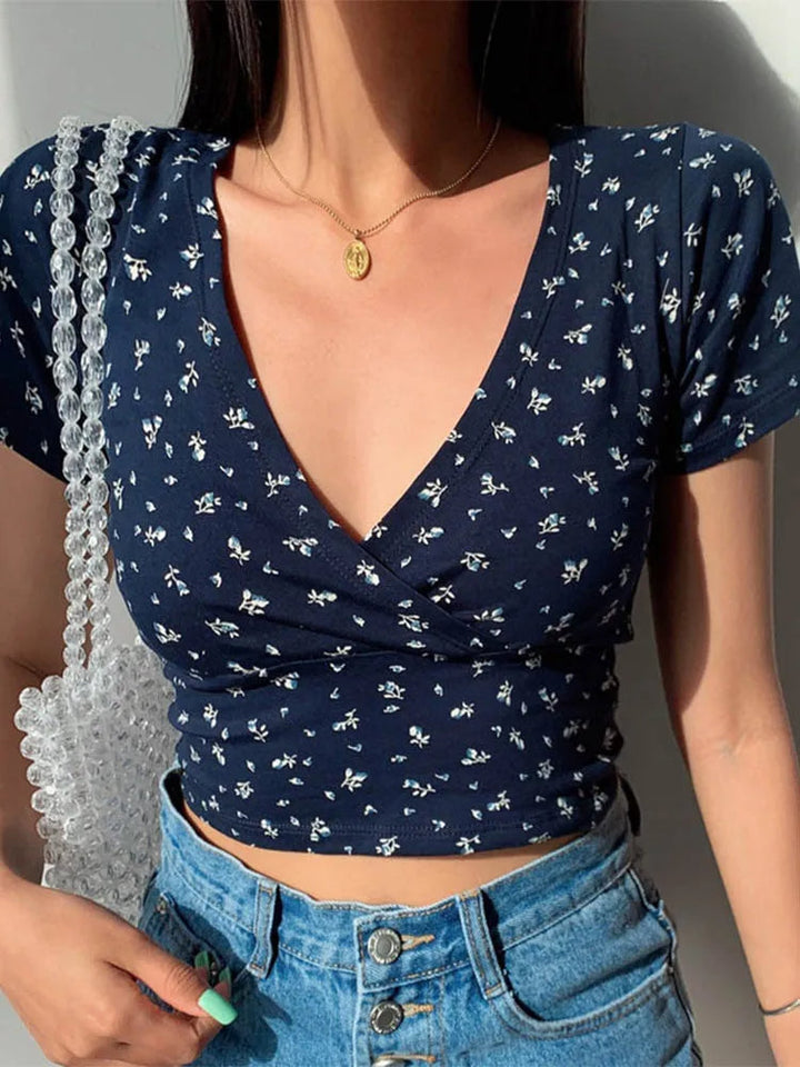 Levoire | Nora Top - Rétro & Élégant Bleu marine