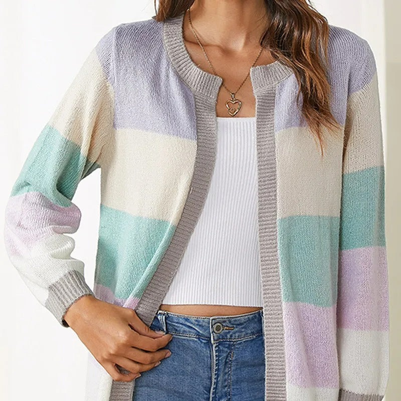 Levoire | Chaud Cardigan Femmes Long Violet