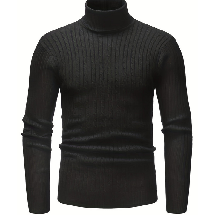 Levoire | Pull à col roulé pour hommes chaud Noir
