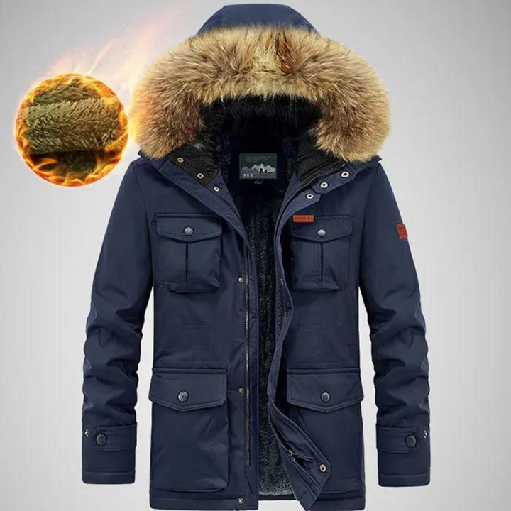 Levoire | Veste À Capuche En Polaire Longue À Manches Imperméable Bleu