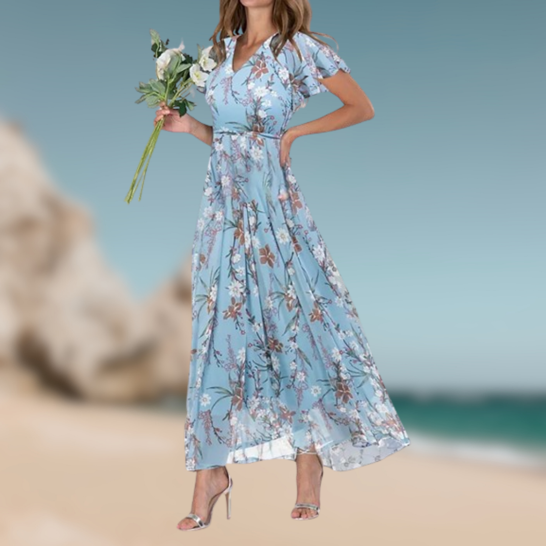 Levoire | Robe d'été à thème floral Azzurro