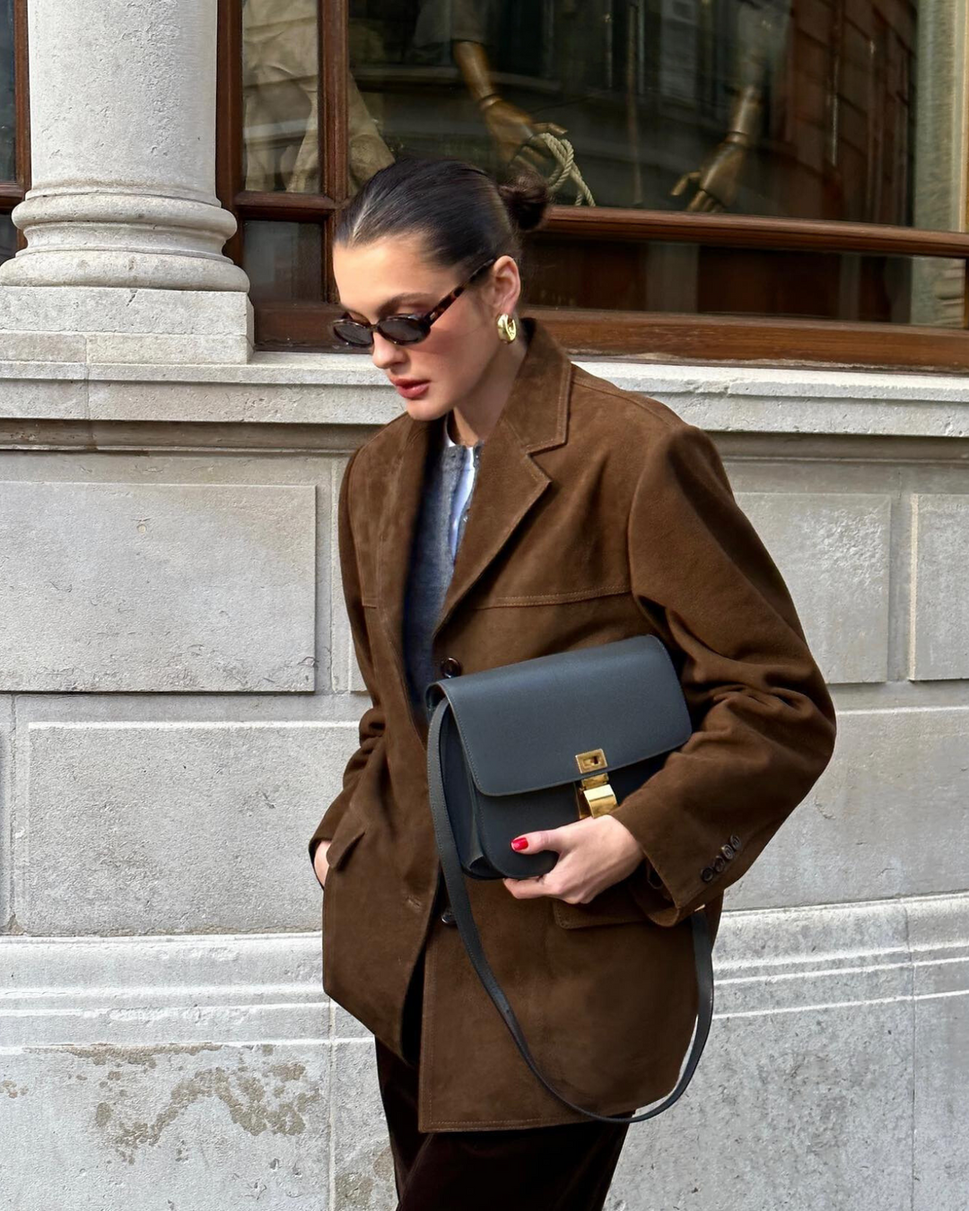 Levoire | Faux Suede Blazer Marron