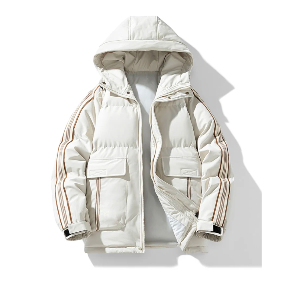 Levoire | Fleece Jacket FR Men Hood Blanc