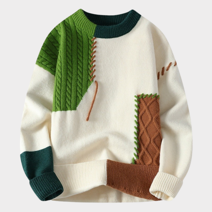 Levoire | Patchwork Pull Vert