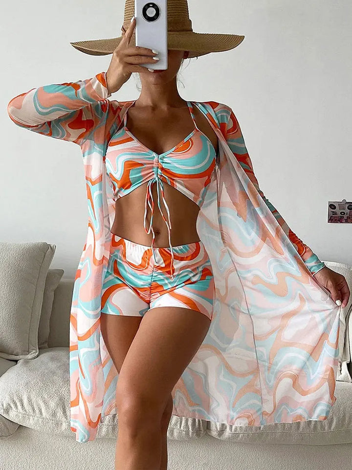 Levoire | Aya Ensemble De Bikini - 3 Pièces & Tendance Orange