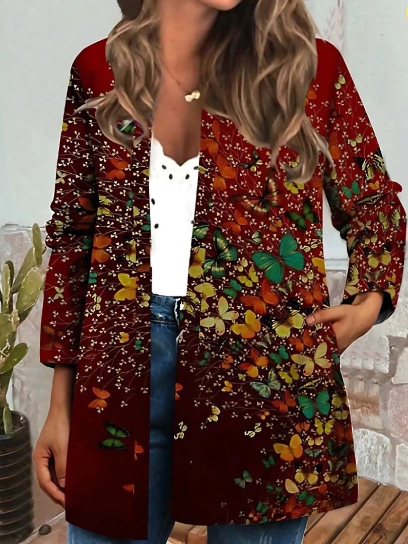 Levoire | Veste Fleur Ethnique Pour Femmes Monochrome 4