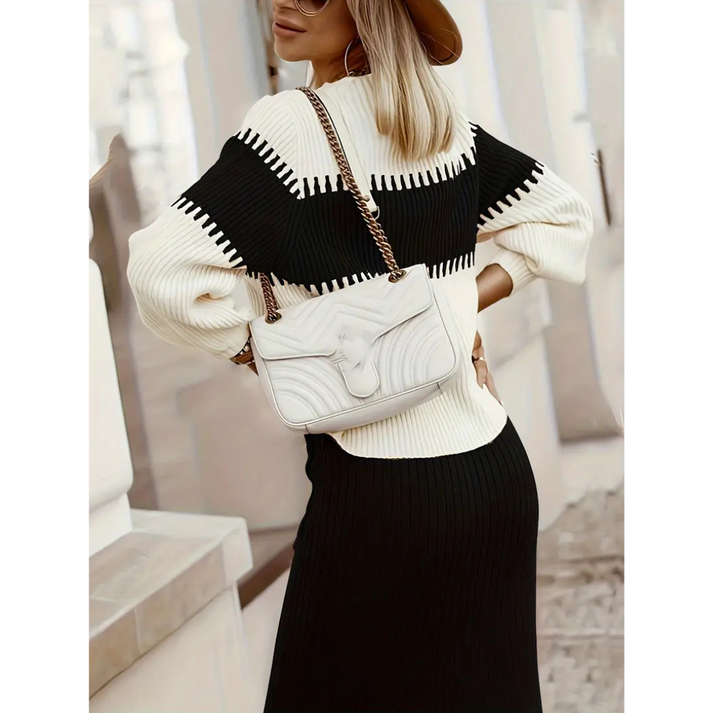 Levoire | Combinaison Pour Femmes Avec Pull À Col Roulé Et Jupe Pour Une Apparence Chaleureuse