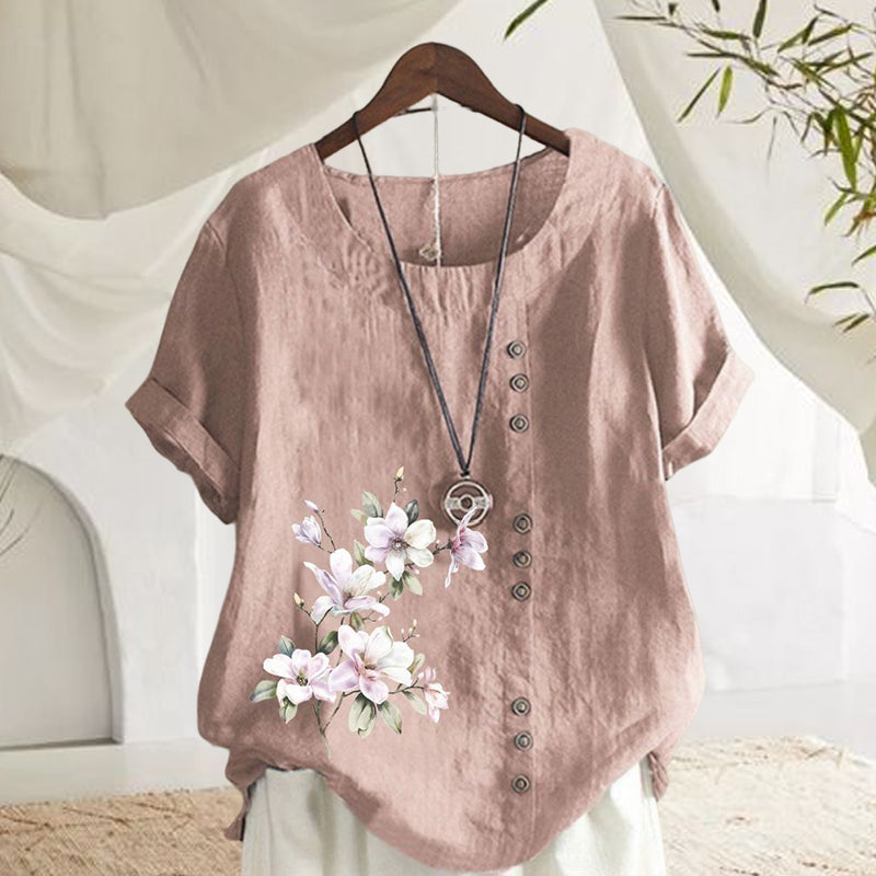 Levoire | Chemise en lin confortable en coton Rosa
