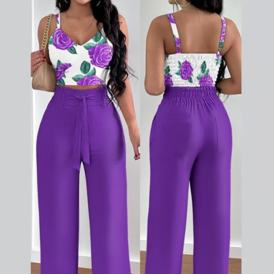 Levoire | Imprim Suspendre Pantalons 2 Pice Ensemble