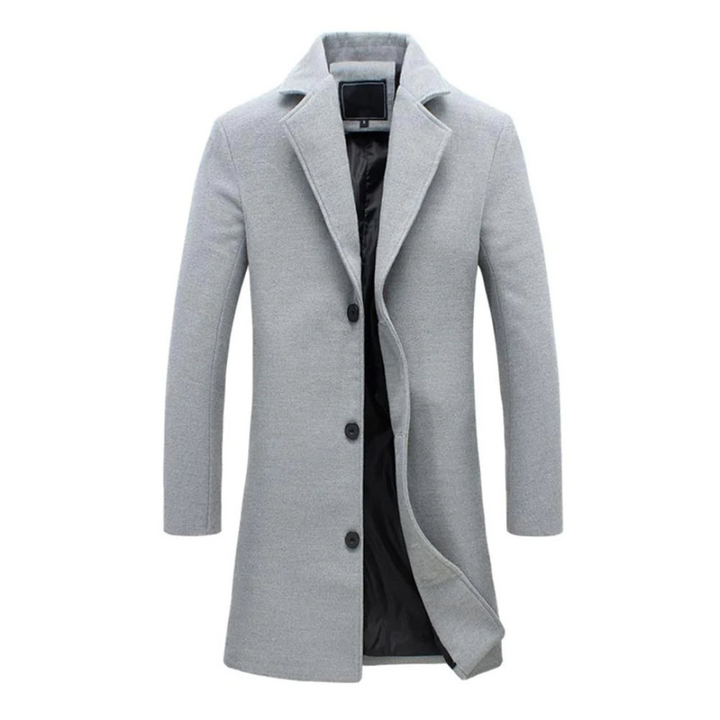 Levoire | Manteau Long Hommes Chic Gris clair