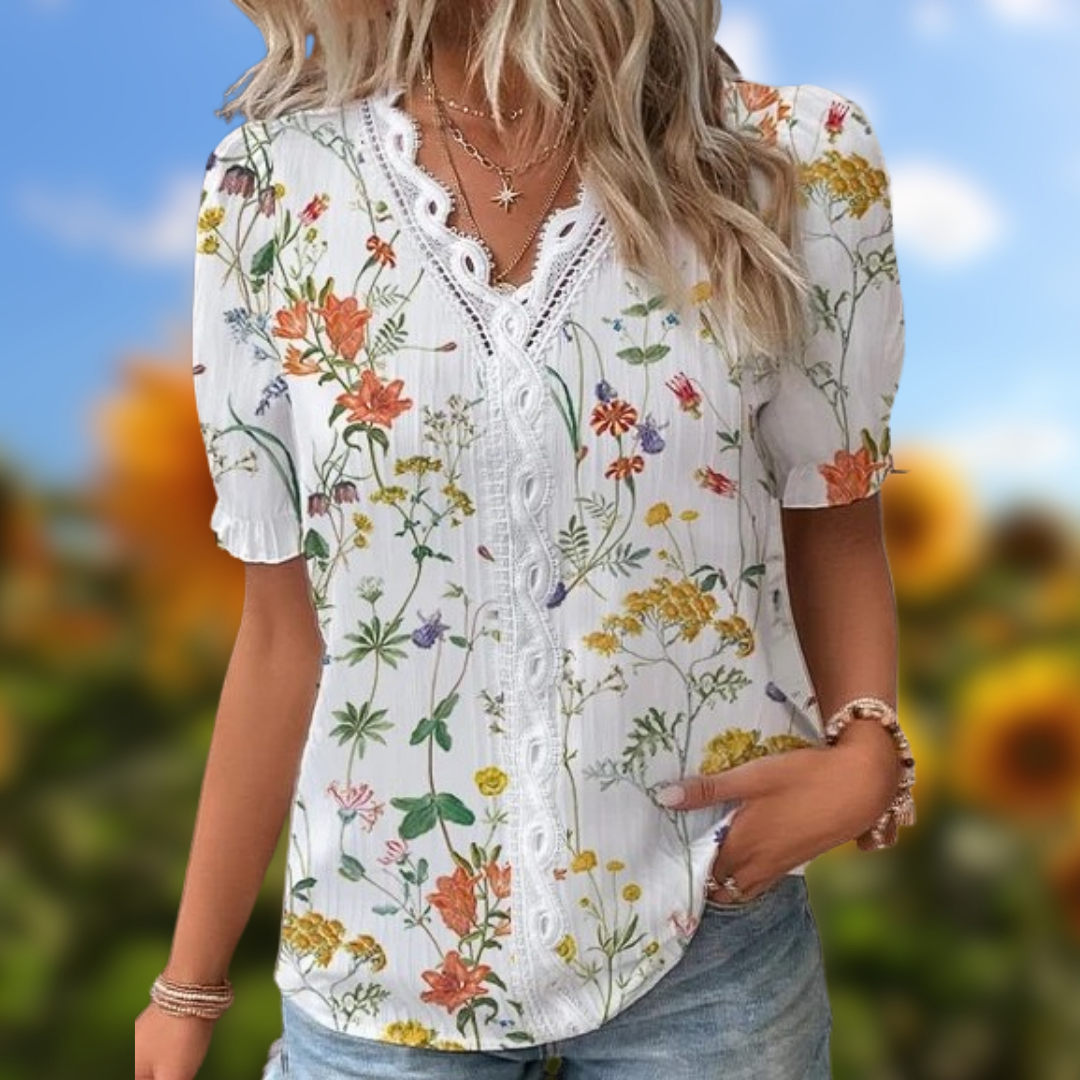 Levoire | T-shirt à manches courtes à motif floral Style 3
