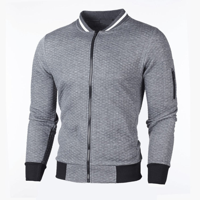 Levoire | Veste pour hommes à carreaux Veste sportive coupe slim pour hommes Gris foncé