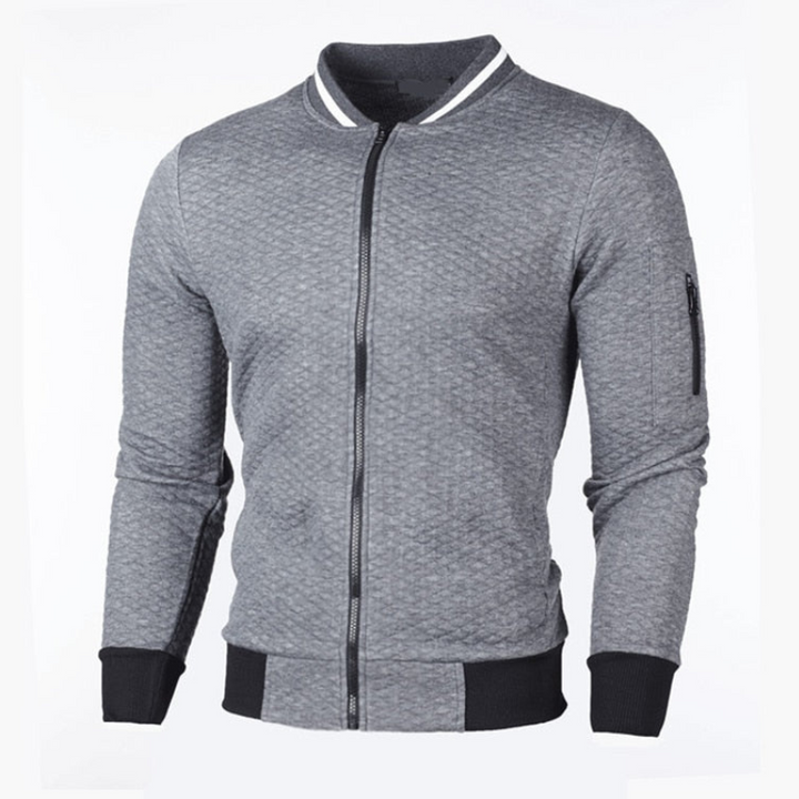 Levoire | Veste pour hommes à carreaux Veste sportive coupe slim pour hommes Gris foncé