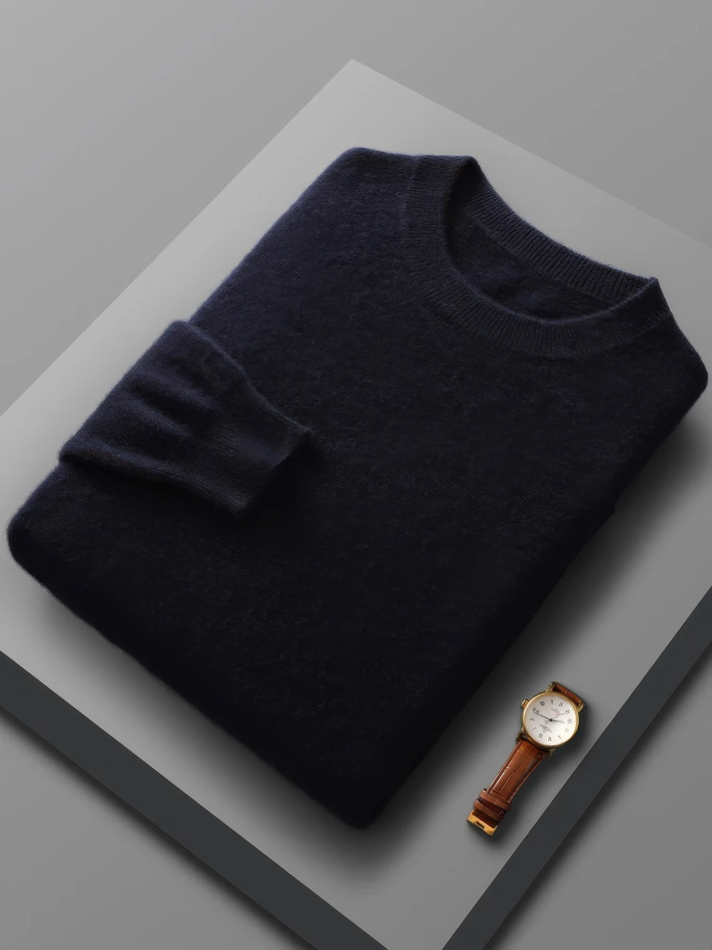 Levoire | Pull À Col Roulé Pour Hommes Avec Un Design Classique Moderne Bleu