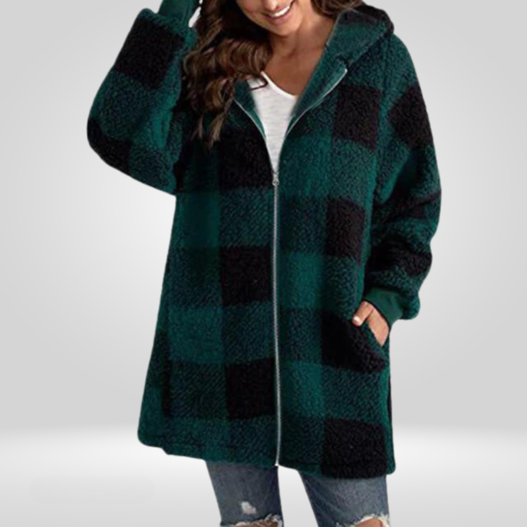 Levoire | Veste à carreaux confortable Vert foncé