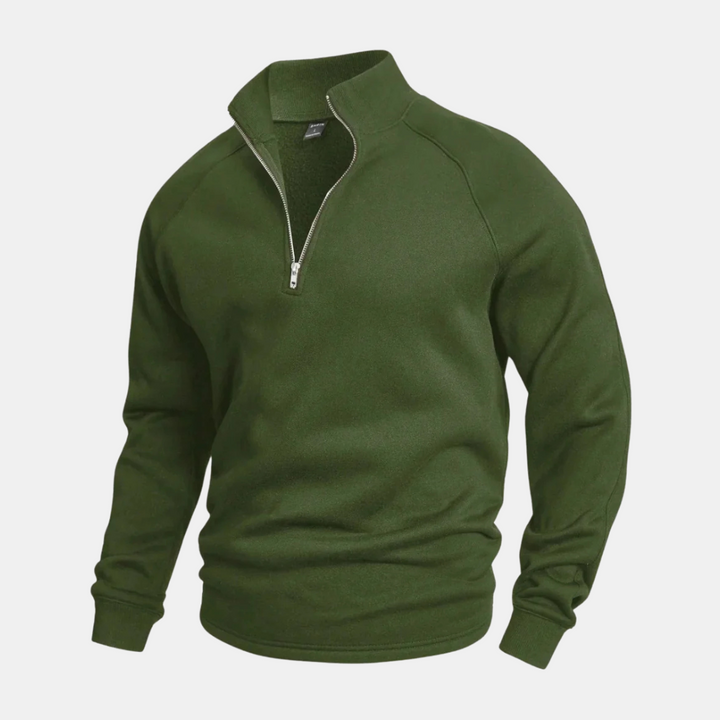 Levoire | Pull En Maille Avec Fermeture Éclair Élégante Vert