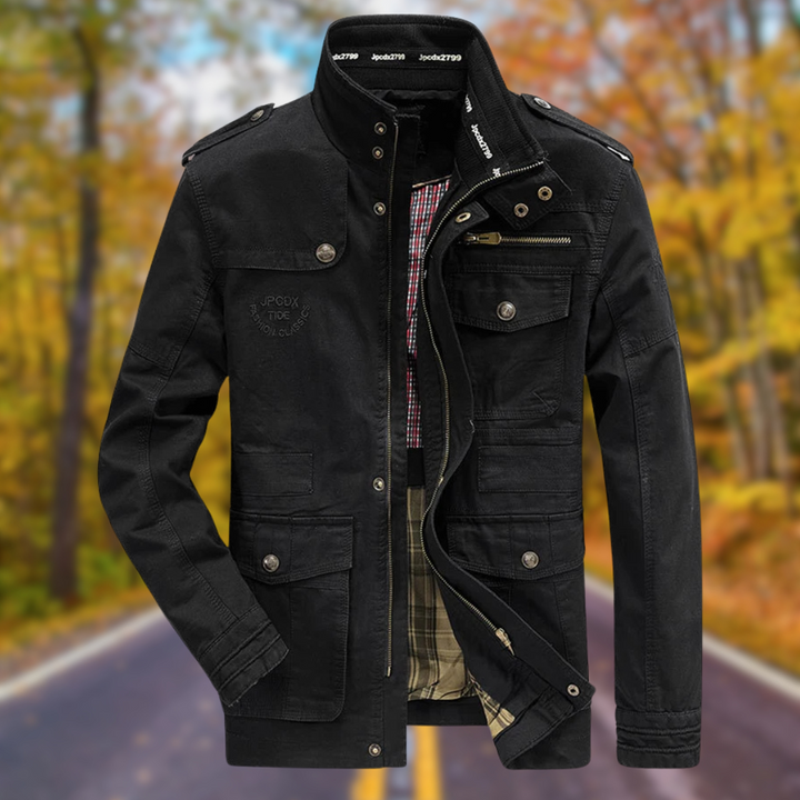 Levoire | Veste d'automne à zip Nero