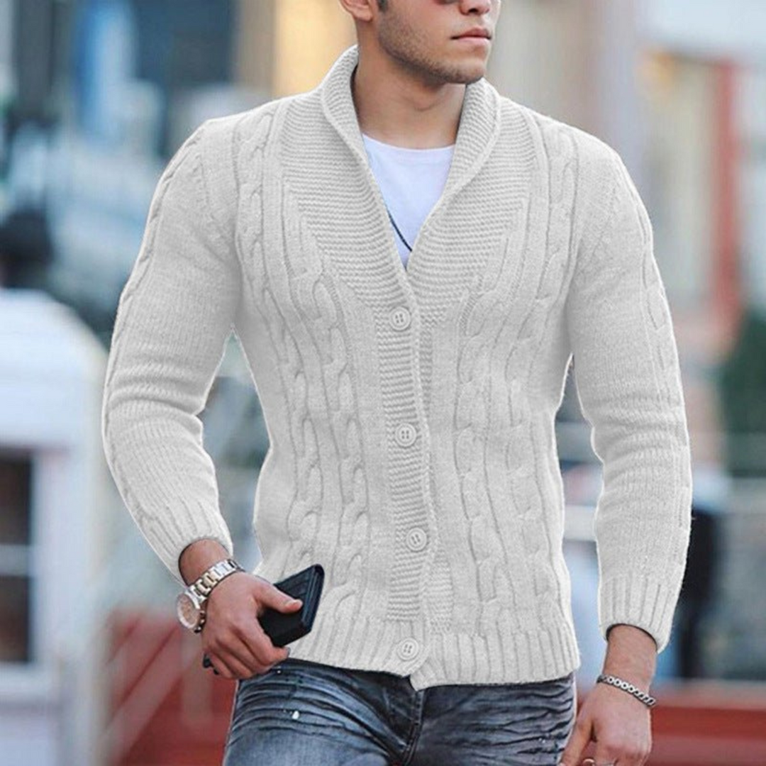 Levoire | Pull Over Chaleur Pour Hommes Classique Blanc