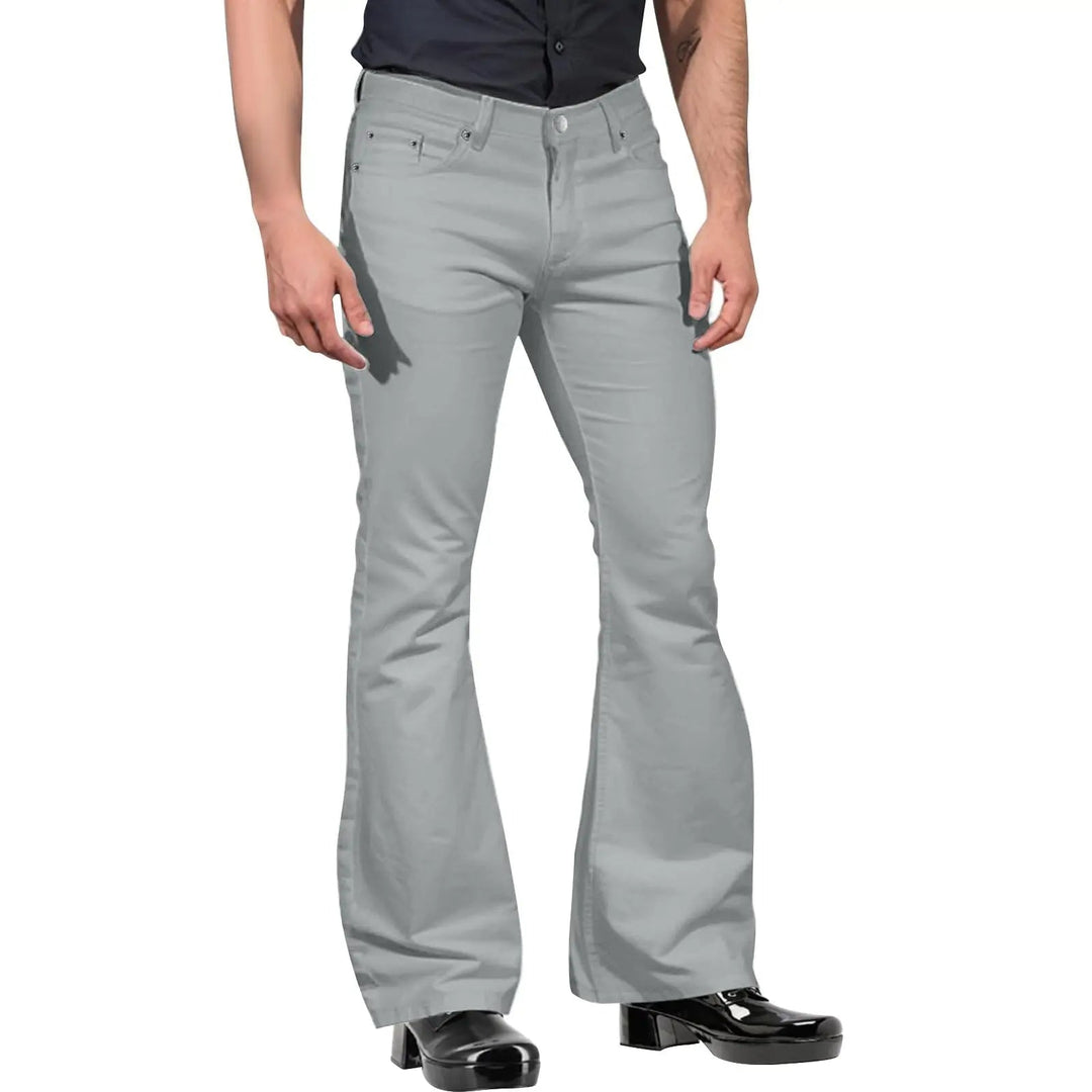 Levoire | Pantalons Évasés Rétro pour Hommes Gris