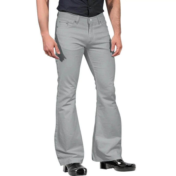 Levoire | Pantalons Évasés Rétro pour Hommes Gris