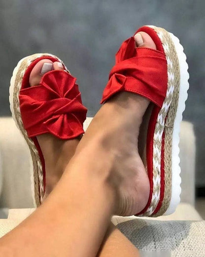 Levoire | Pantoufle Avec Une Semelle Plus Épaisse Et Un Nœud Rot