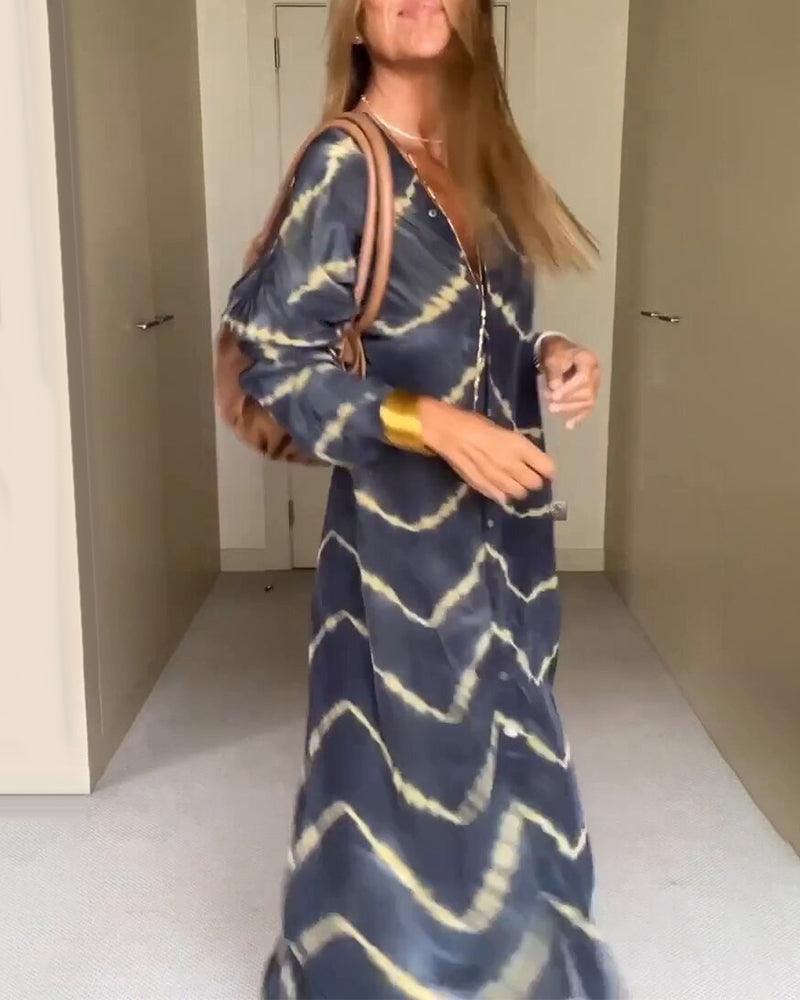 Levoire | Robe Confortable À Décolleté En V Avec Poches Pour Femmes