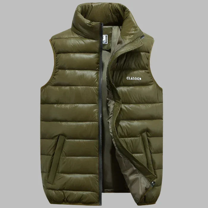 Levoire | Gilet Pour Hommes Ultraléger Matelassé Vert olive