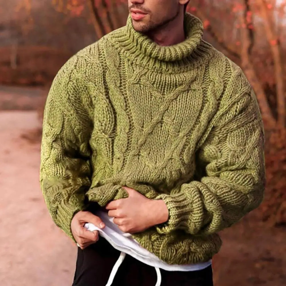 Levoire | Pulls Chauds Ajustés Pour Hommes Vert