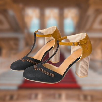 Levoire | Tacco fermé en style rétro Nero