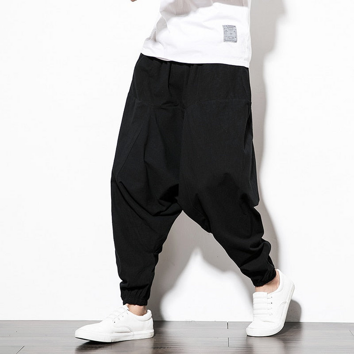Levoire | Pantalon de jogging tendance pour hommes Pantalon de sport décontracté pour hommes Baggy Noir