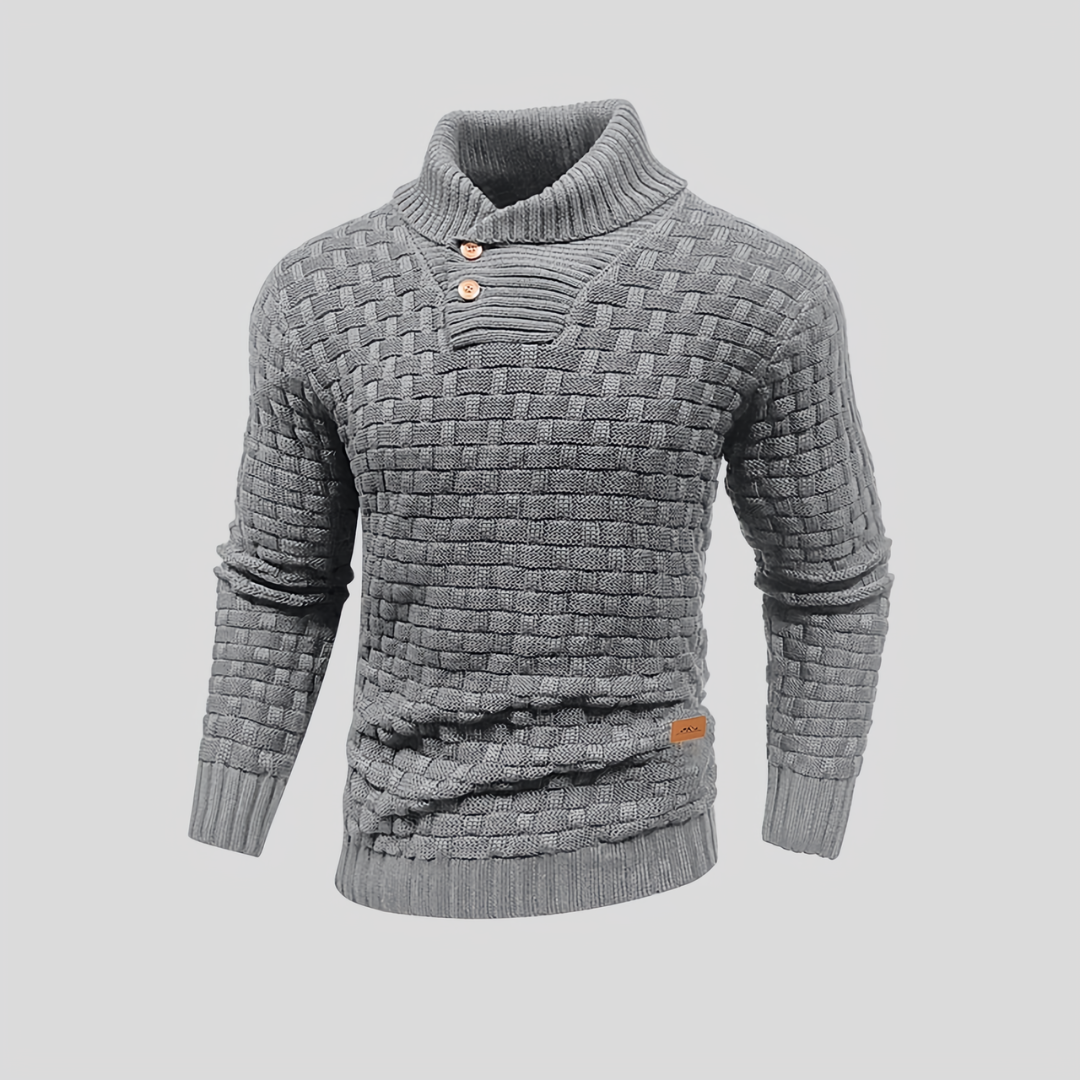 Levoire | Pull en maille pour hommes au style classique Gris