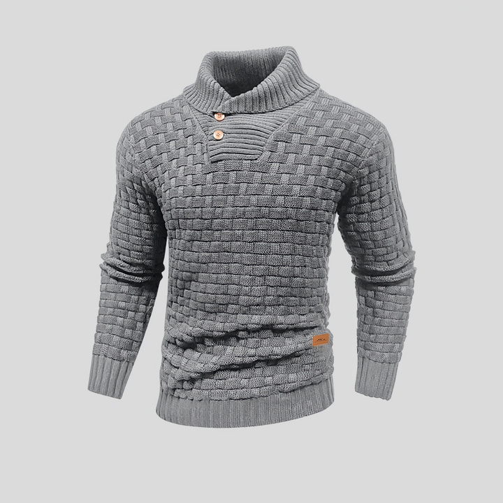 Levoire | Pull en maille pour hommes au style classique Gris