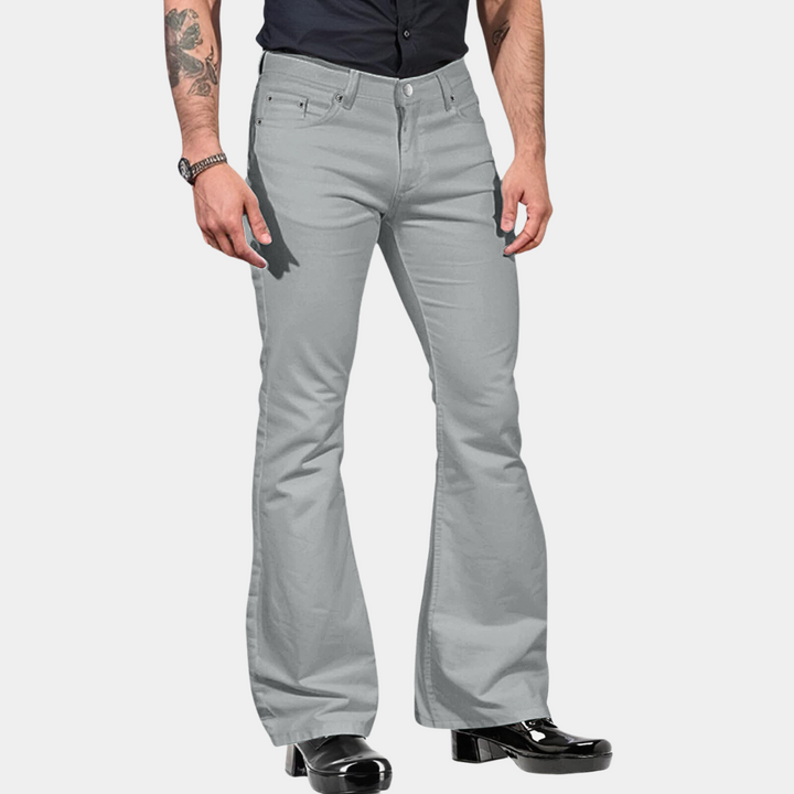 Levoire | Pantalon Ample Pour Hommes Blanc Gris