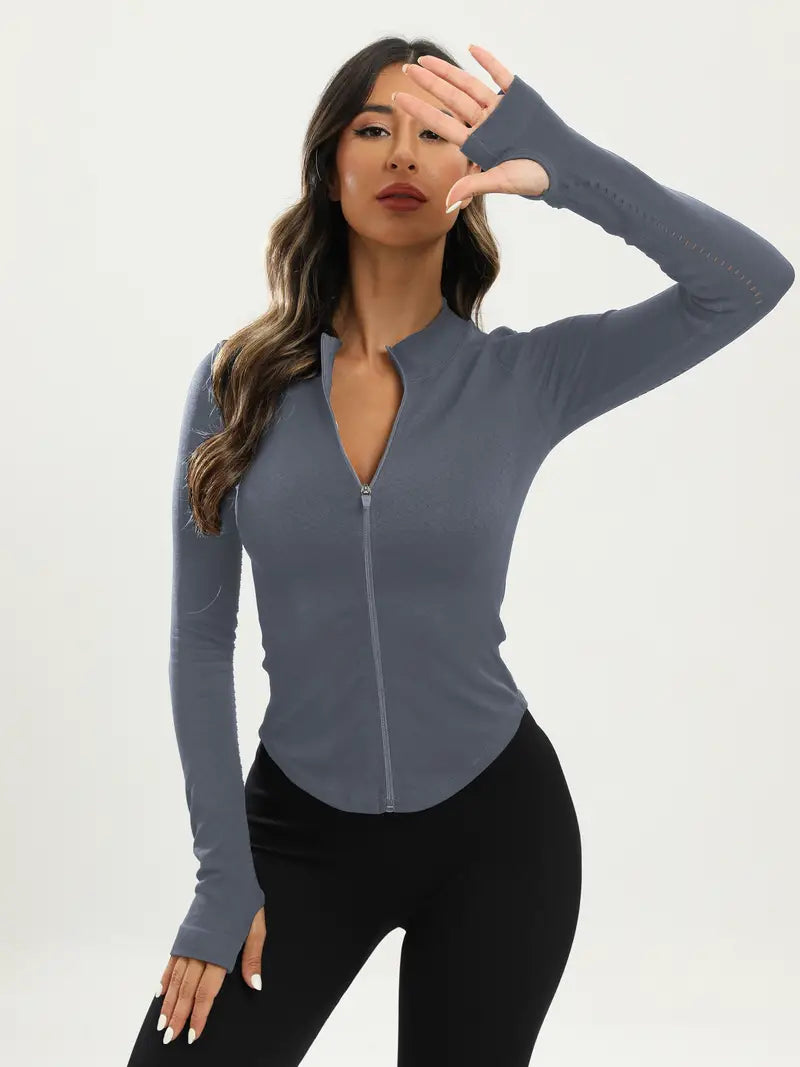 Levoire | Veste de yoga et pilates pour femmes noire ajustée et confortable Gris