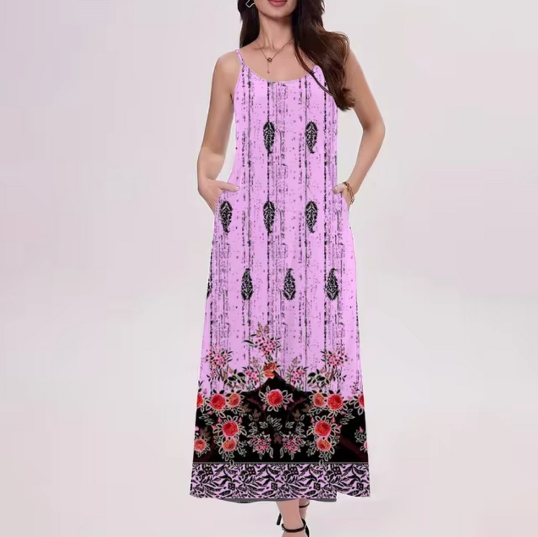 Levoire | Robe Longue Imprimée Élégante Rosa