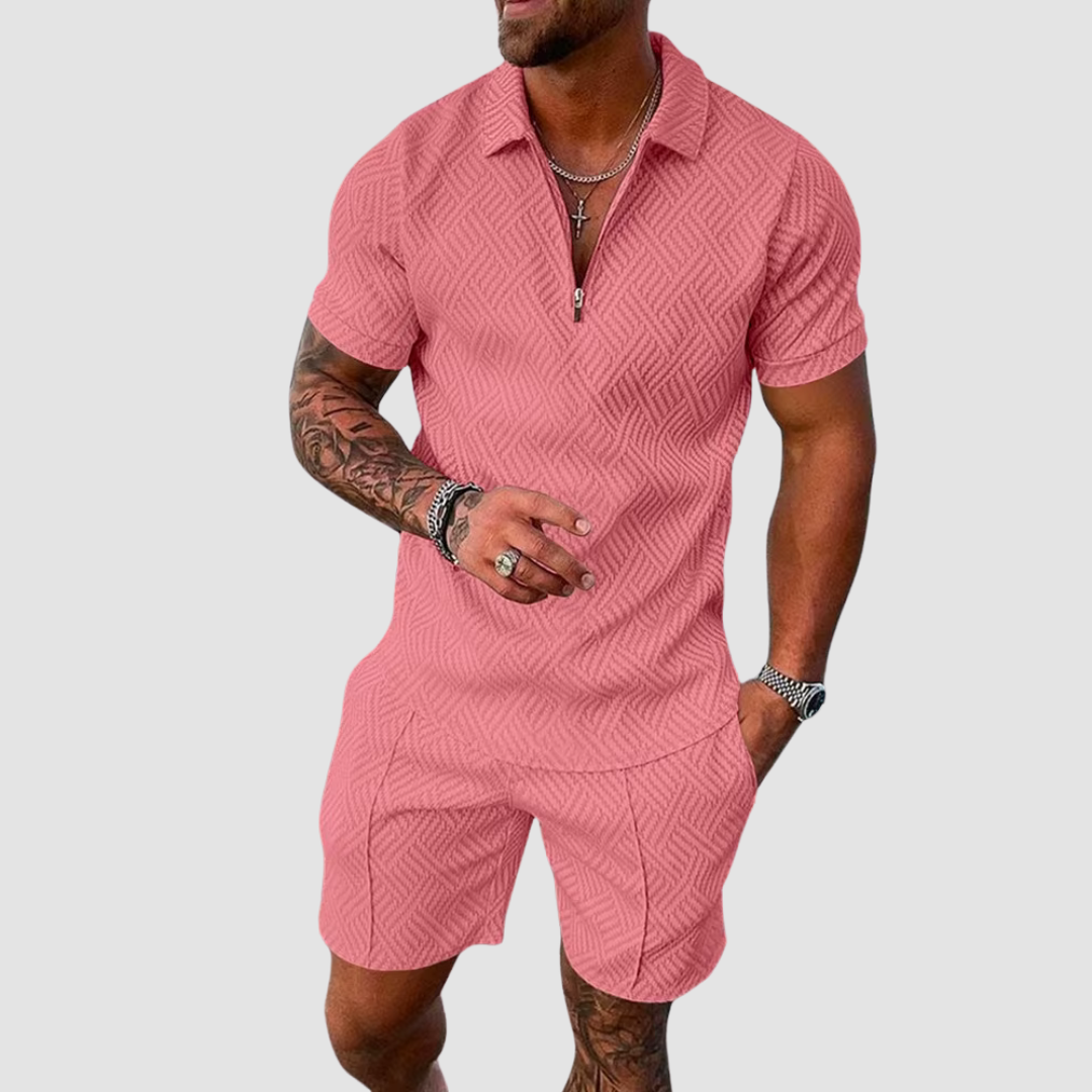 Levoire | Ensemble D'Été Léger En Deux Pièces Pour Hommes Rosa
