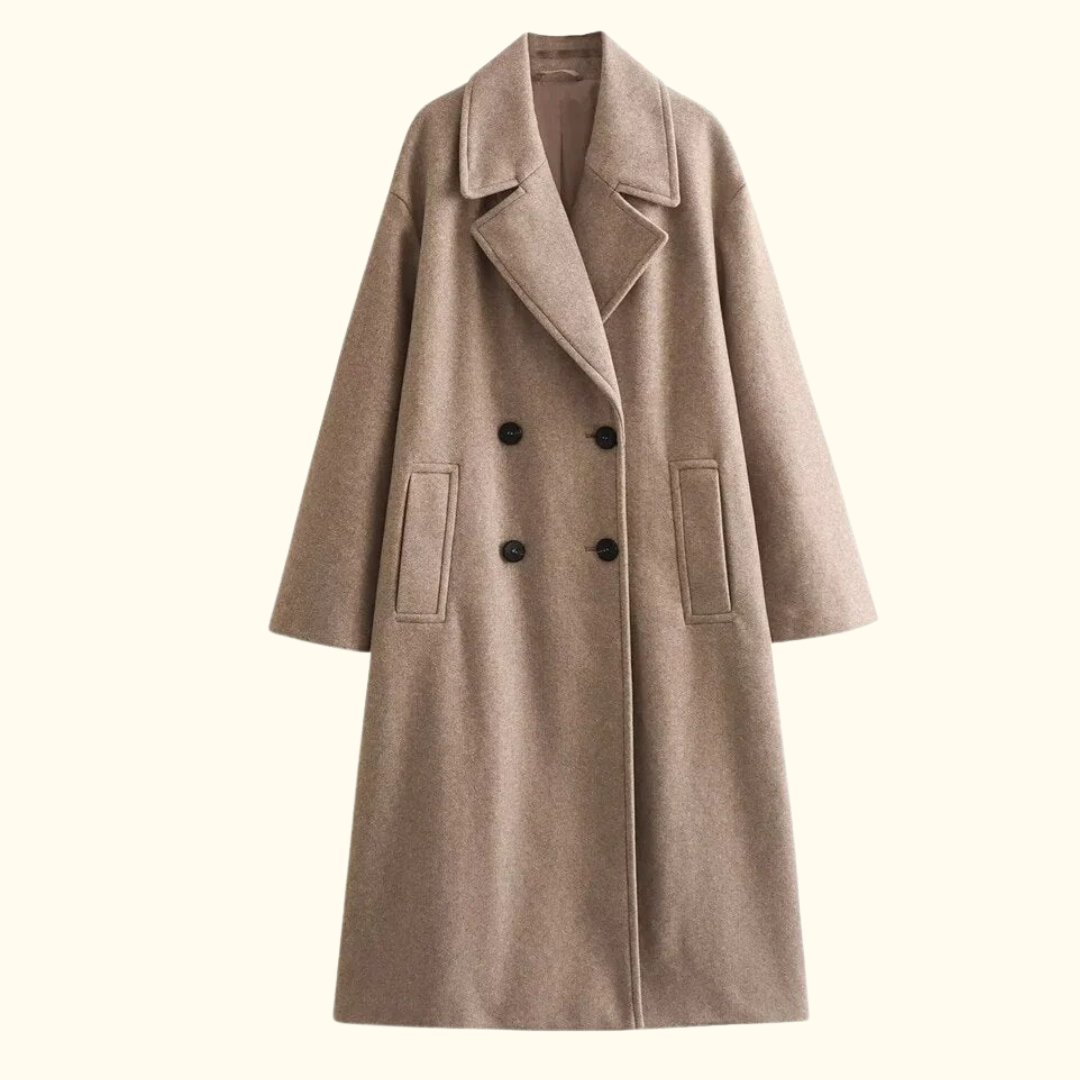 Levoire | Chic Robe Manteau Khaki