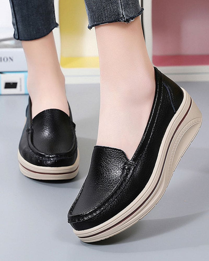 Levoire | Chaussures Au Style Britannique Sur Une Plateforme Noir