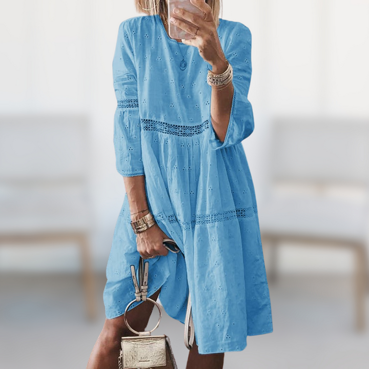 Levoire | Robe élégante brodée Ciel bleu