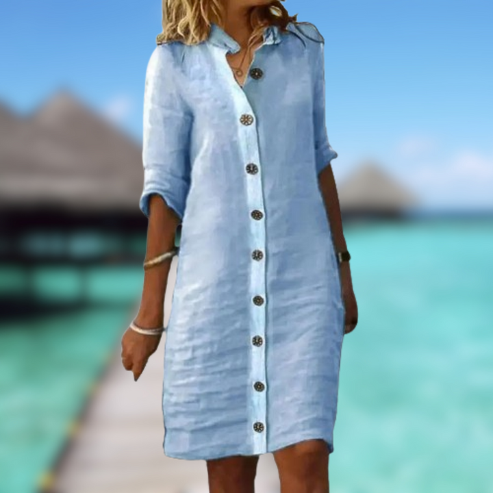 Levoire | Robe longue d'été Azzurro