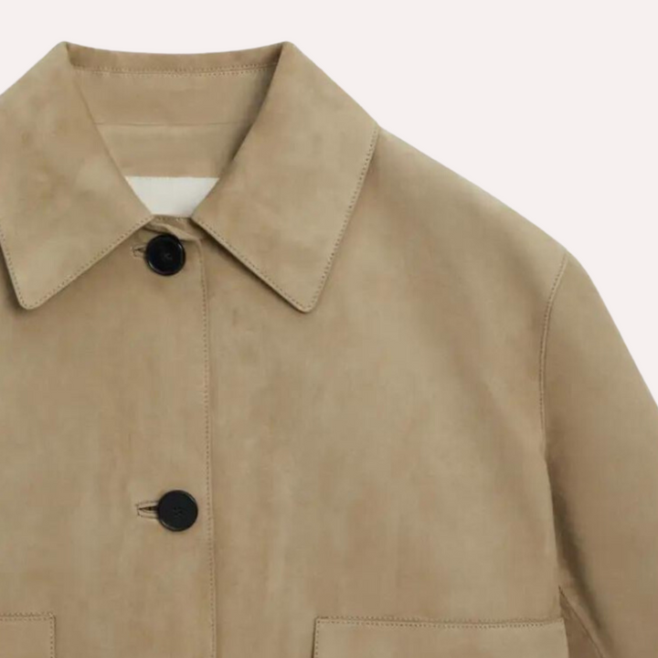 Levoire | Beige Blouson En Cuir