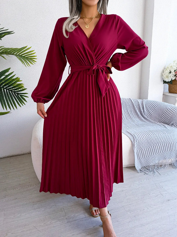 Levoire | Robe Maxi Avec Décolleté En V Profond Et Manches Longues