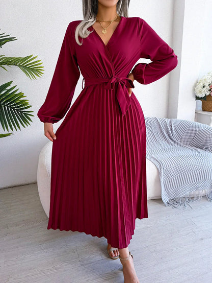 Levoire | Robe Maxi Avec Décolleté En V Profond Et Manches Longues