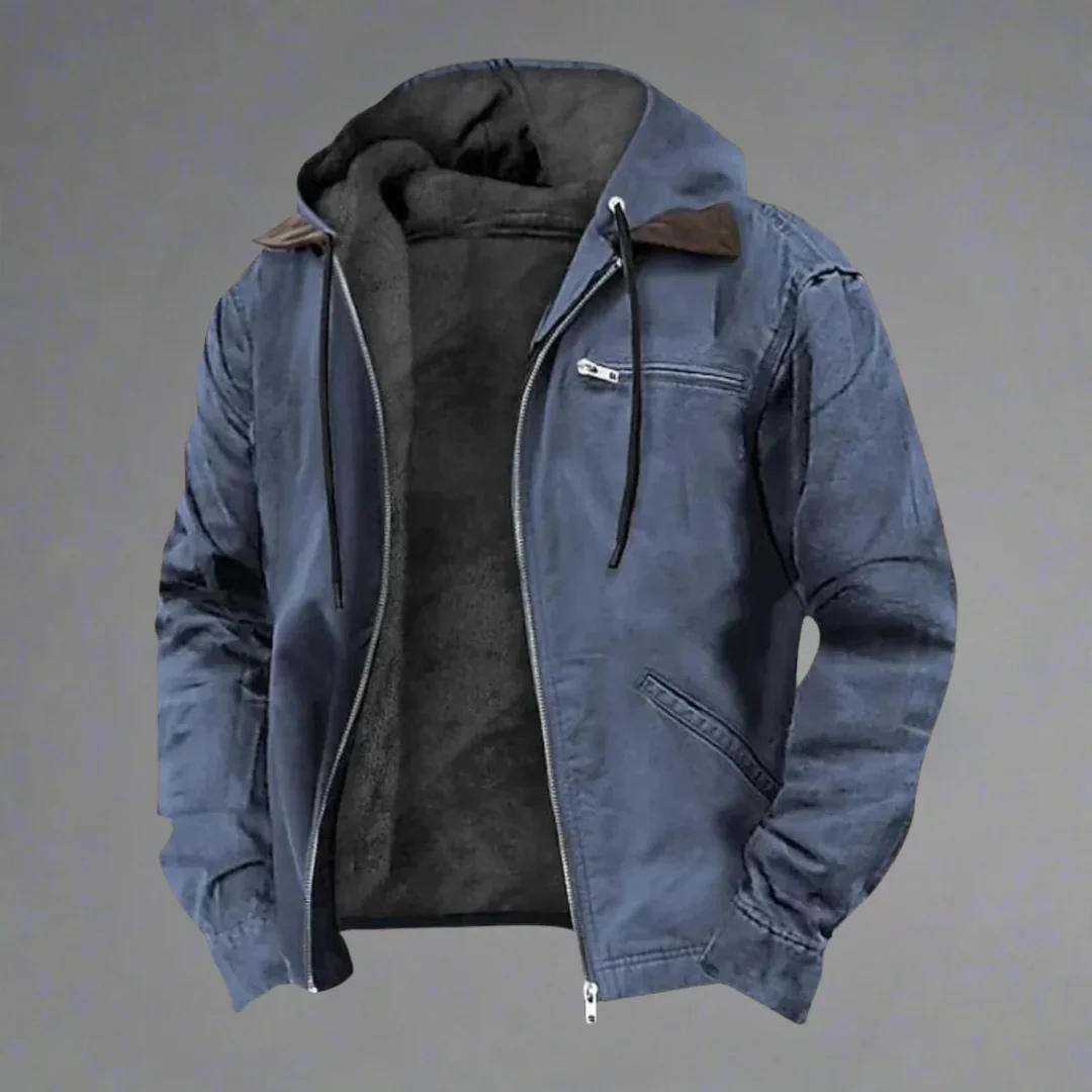 Levoire | Veste Chauffante Hommes Capuche Bleu