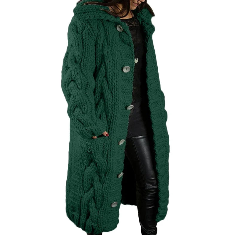 Levoire | Grosse Veste En Maille Pour Femme - Pull D'Hiver Vert