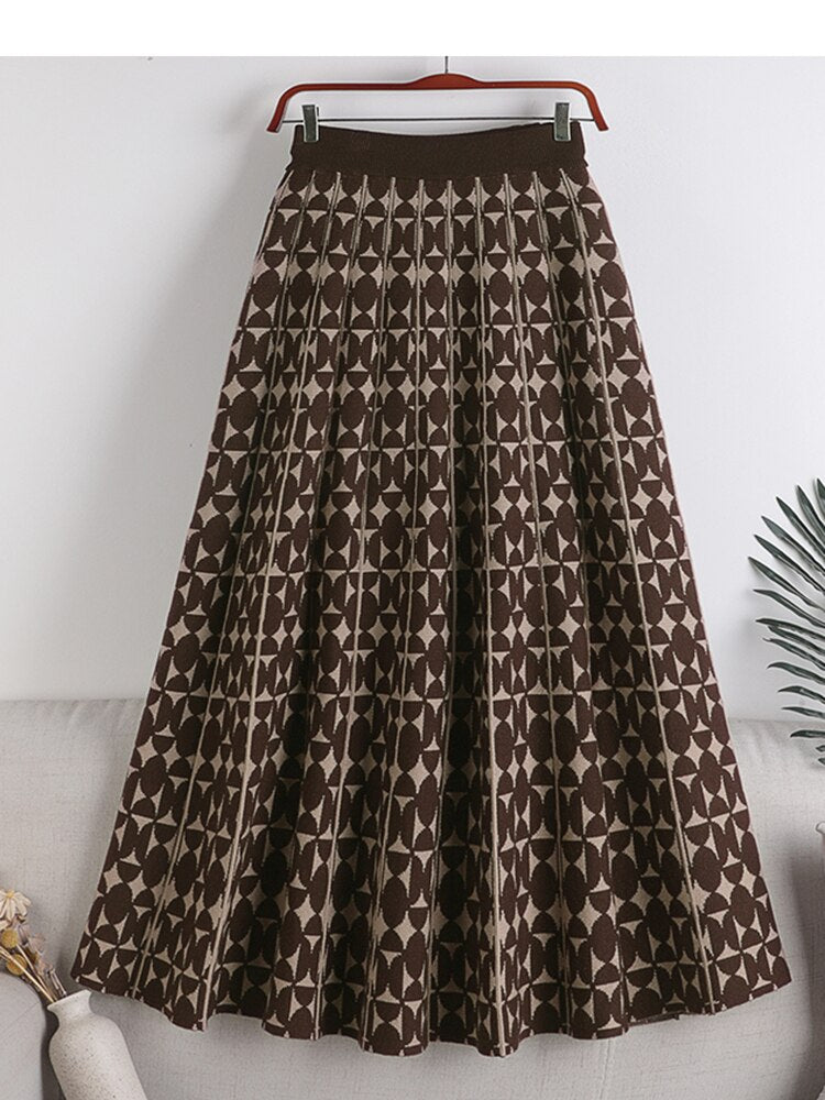 Levoire | Jupe Midi Plissée En Tricot Une taille Braun