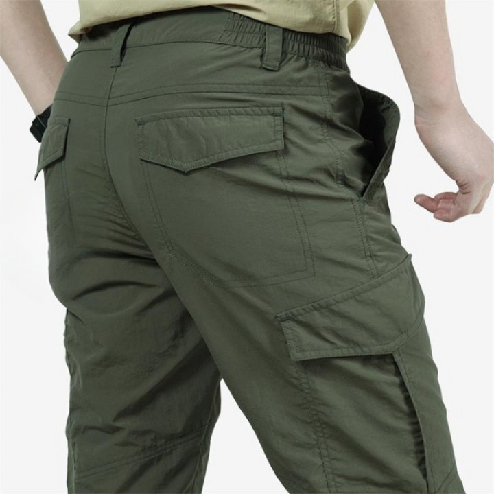 Levoire | Pantalon cargo pour hommes fonctionnel et stylé avec poches à rabat pratiques vert olive