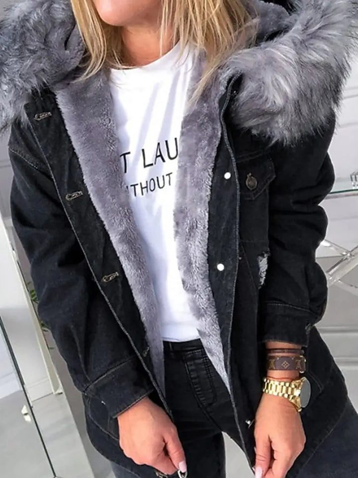 Levoire | Veste d'hiver moulante et élégante Noir